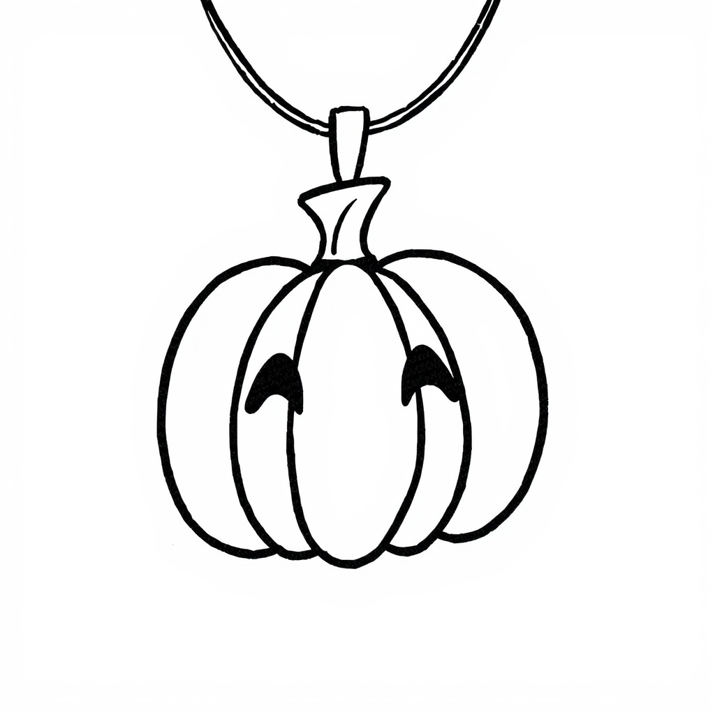 Pumpkin charm necklace