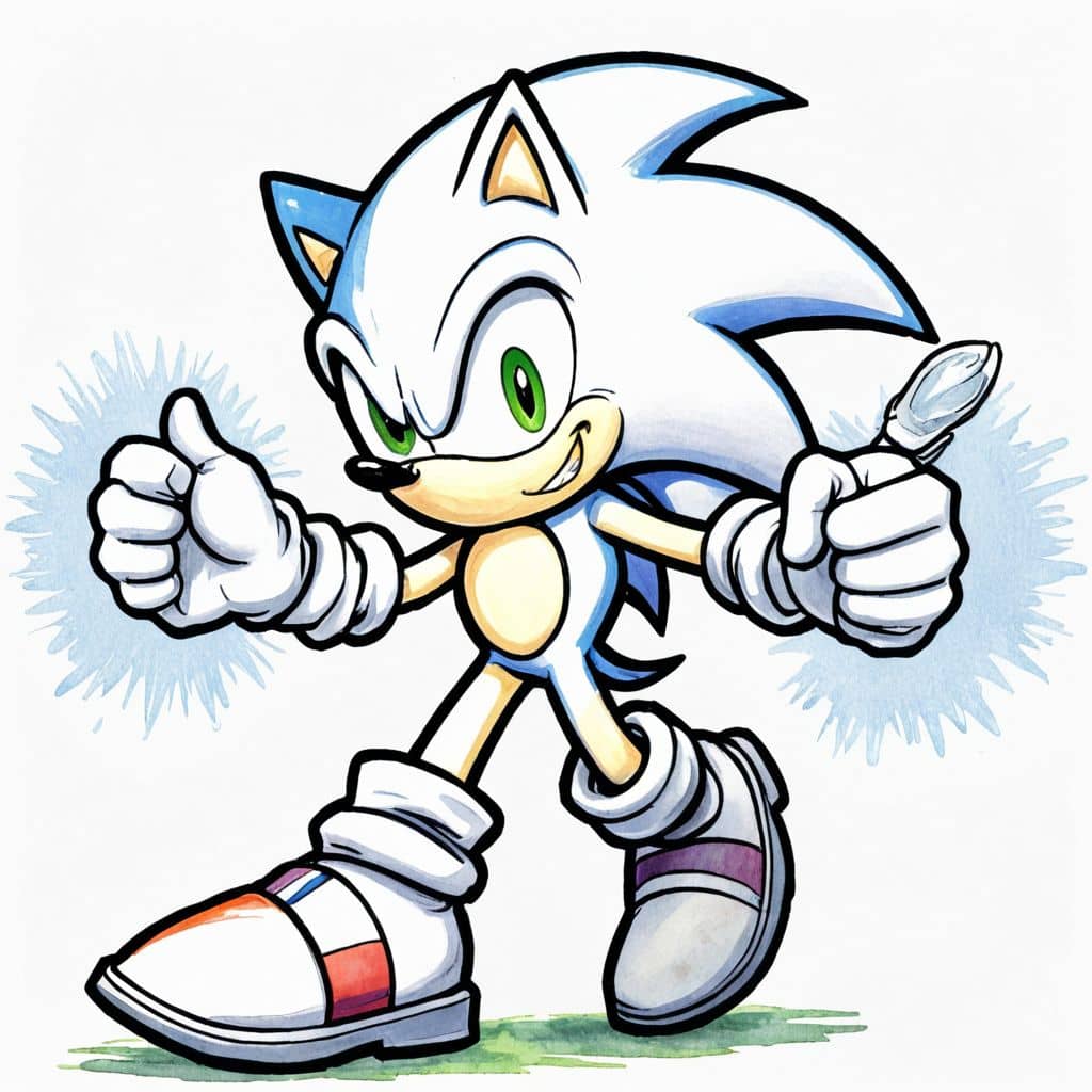 Colored Sonic using freeze powers