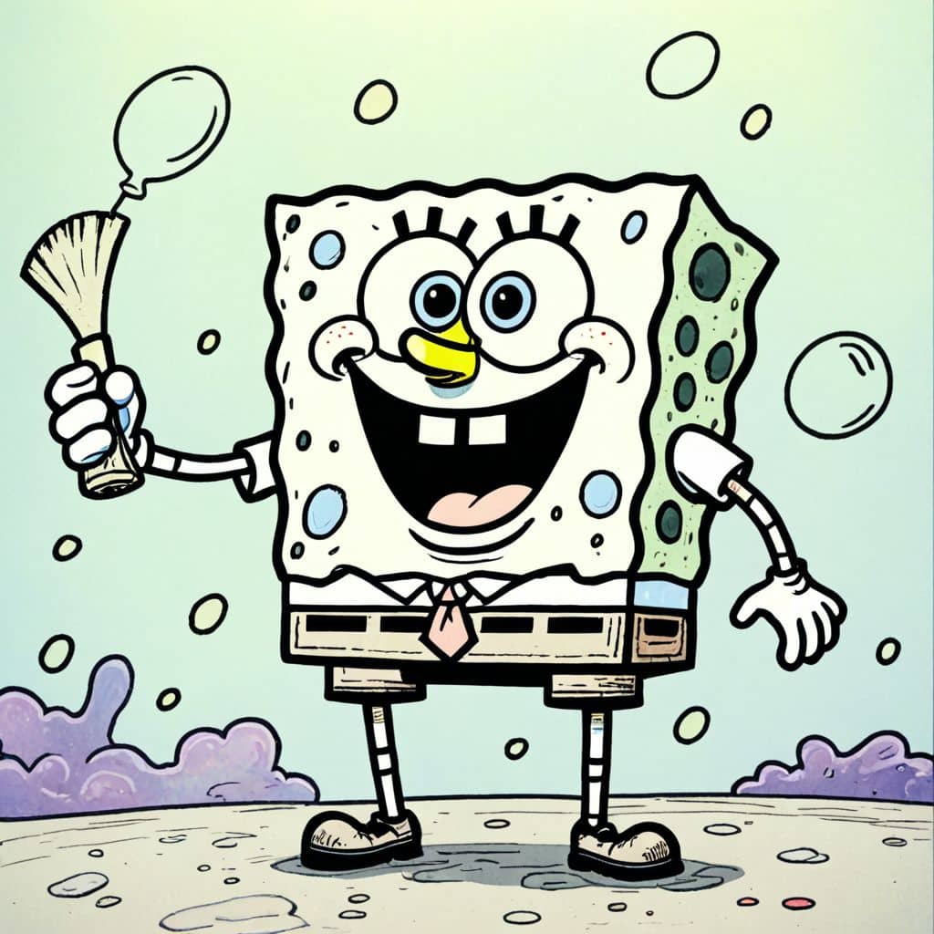 Colored Spongebob - creating bubble shields