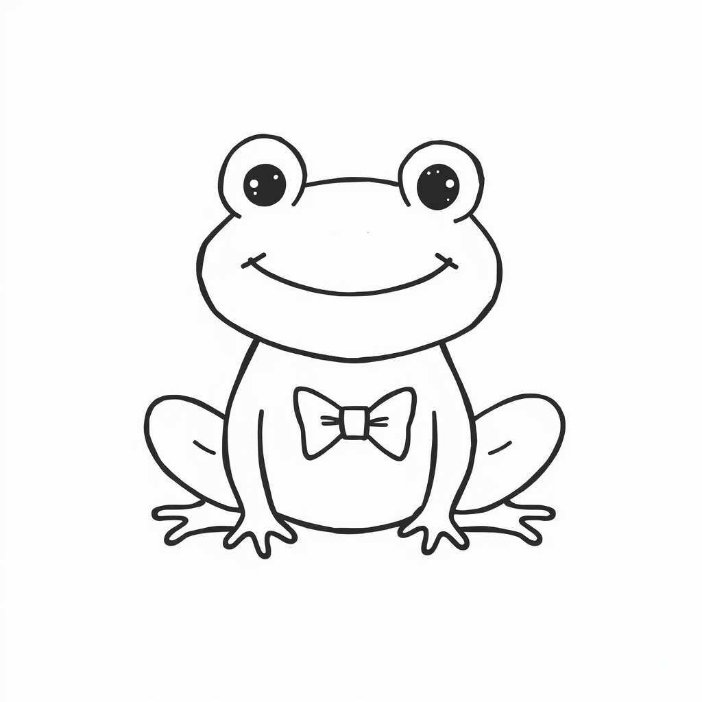 Frog with a bow tie.