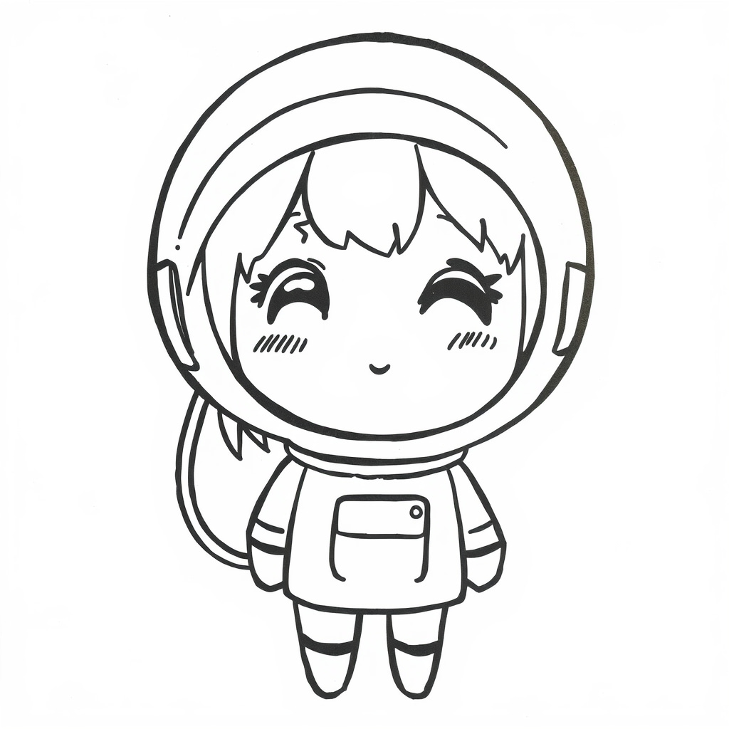 Astronaut Anime Girl.