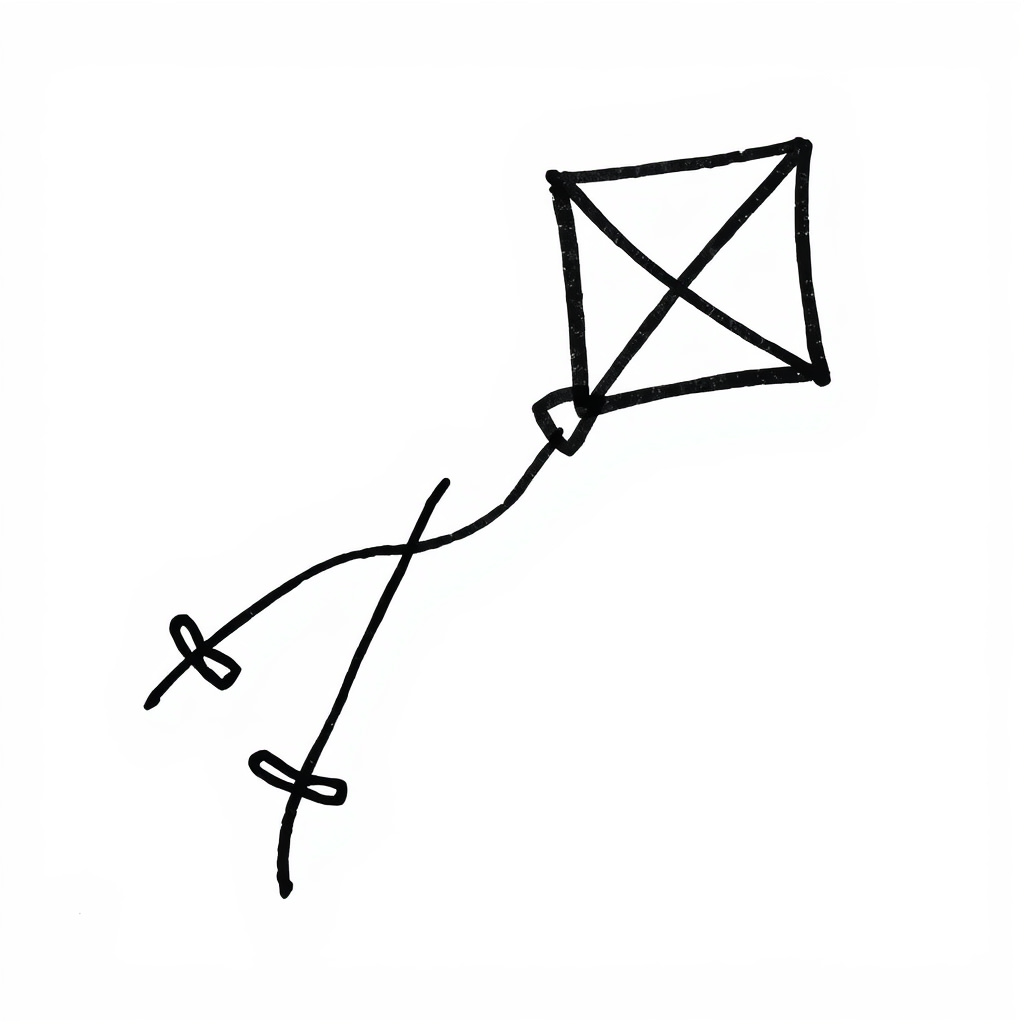 Doodle flying kite