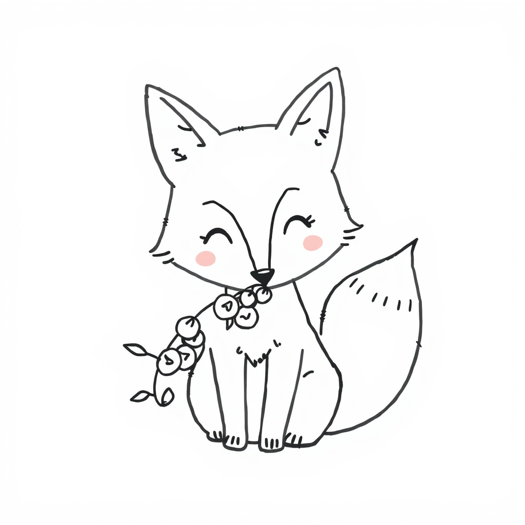 Fox munching on berries