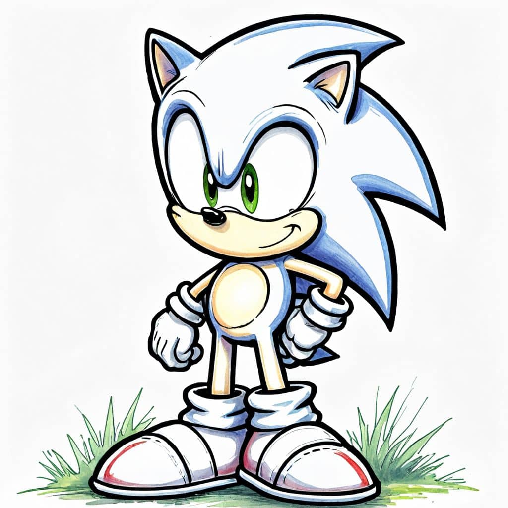 Colored Sonic - sad