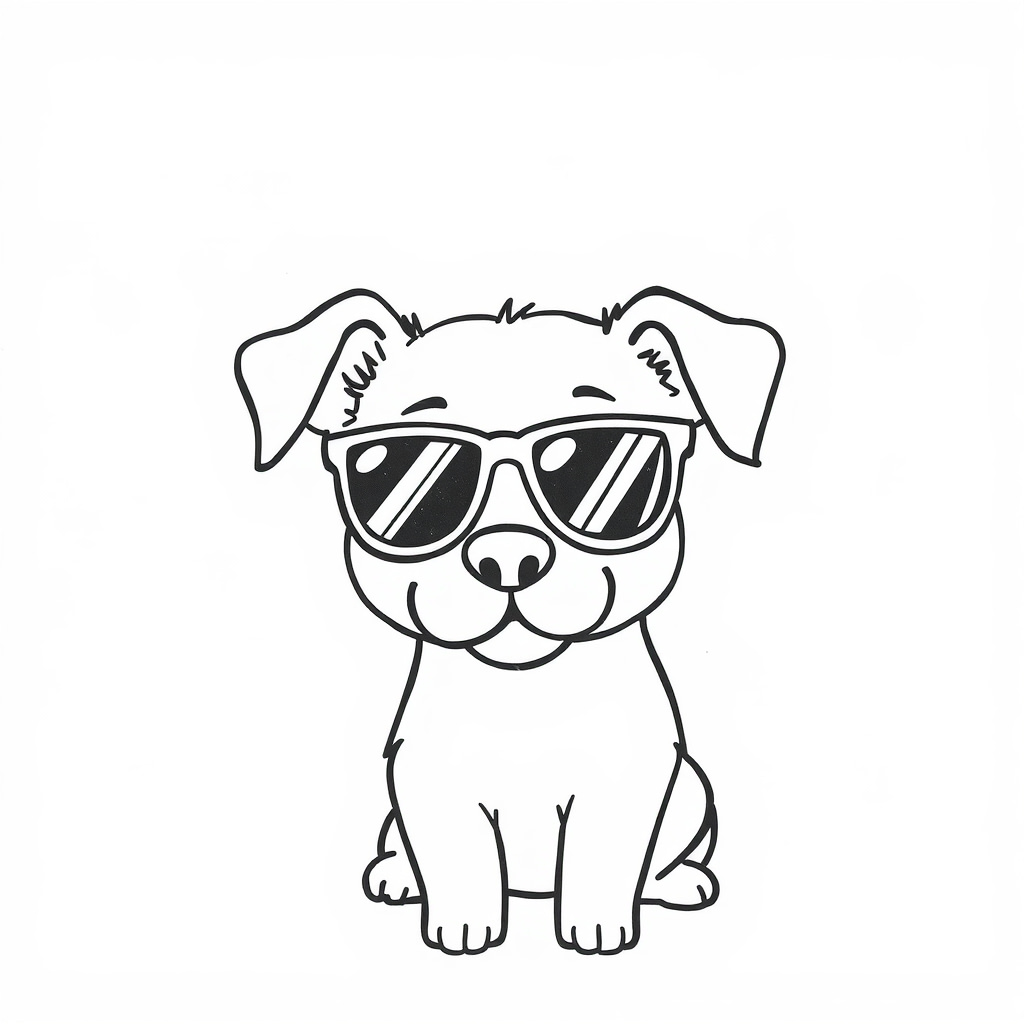 Dog wearing sunglasses