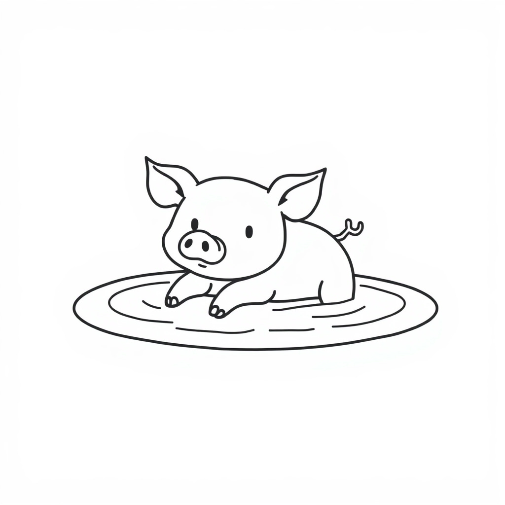 Pig swimming pool.