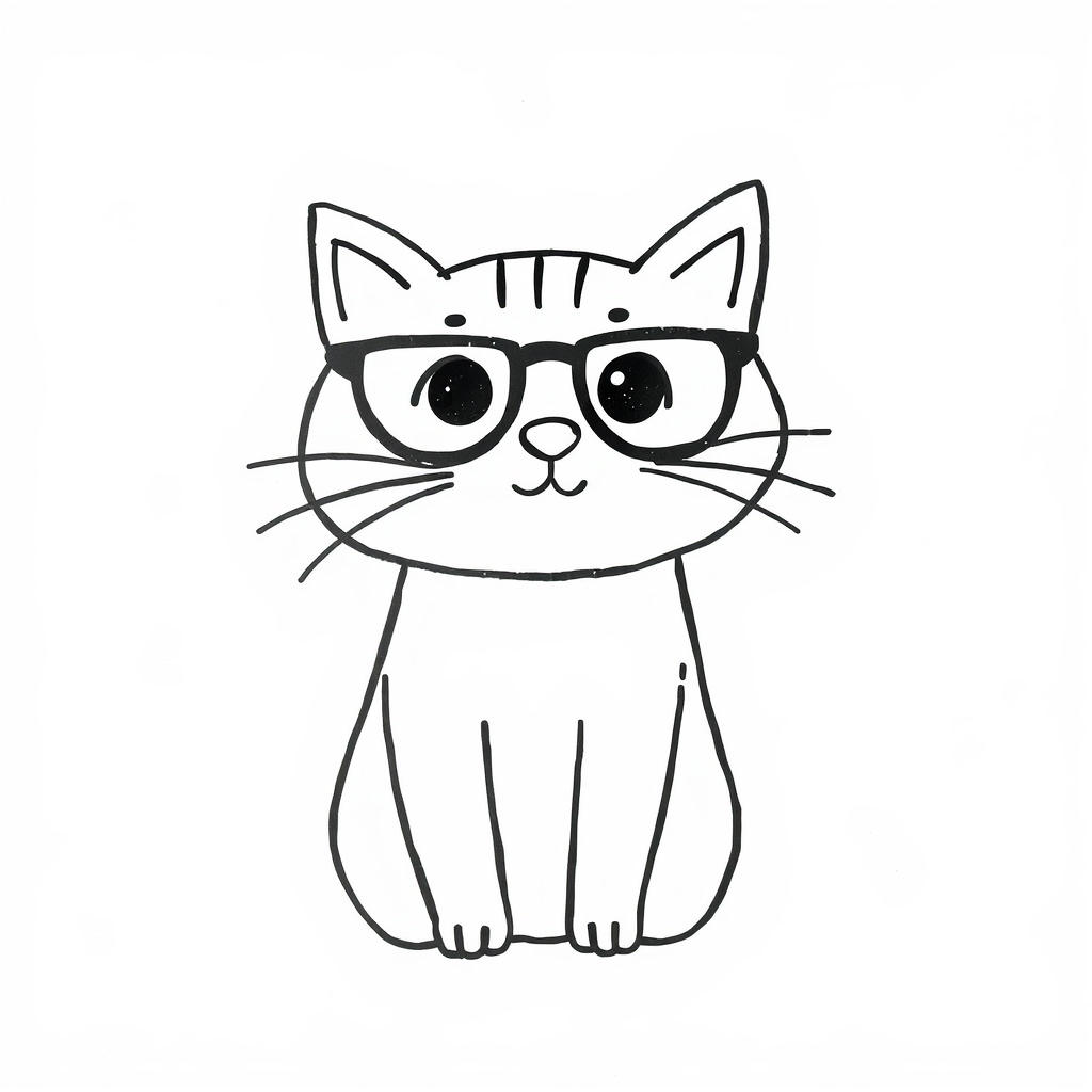 Cat wearing glasses