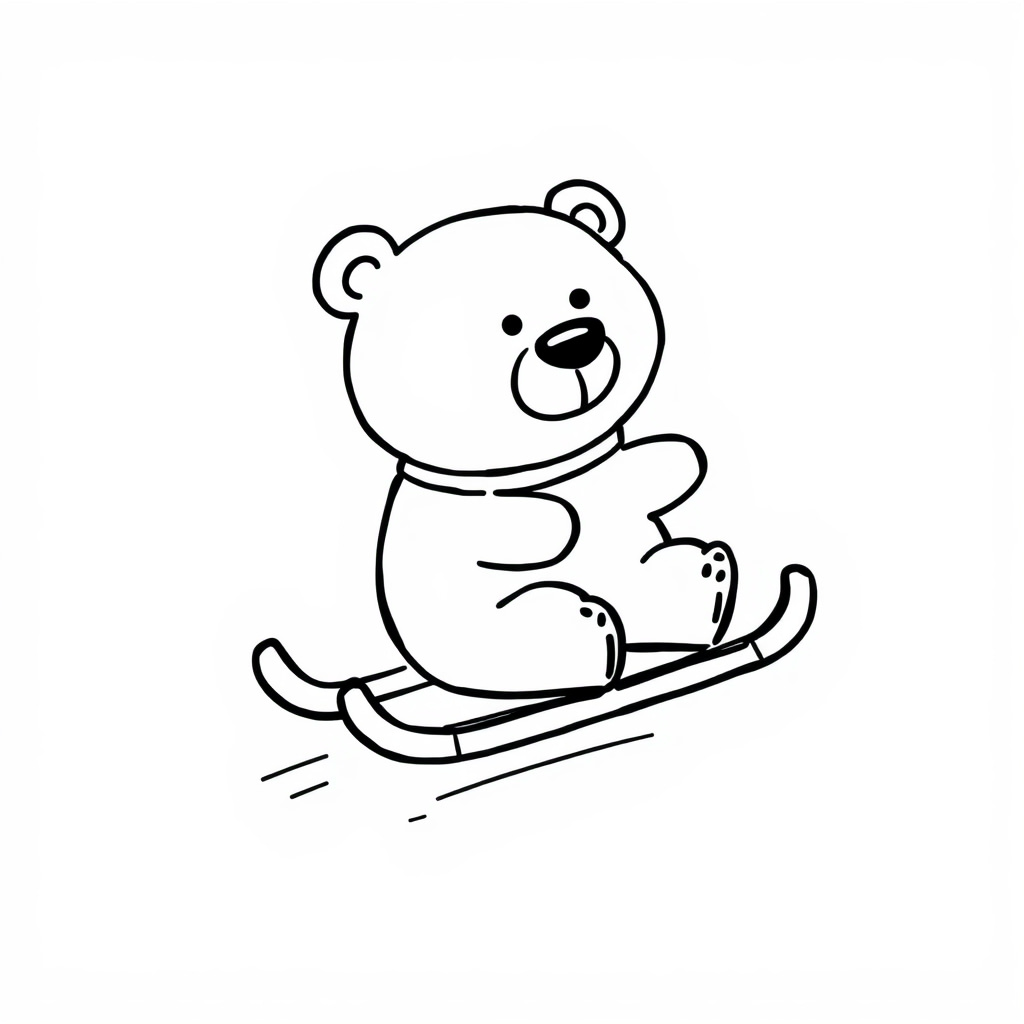 Sledding Bear