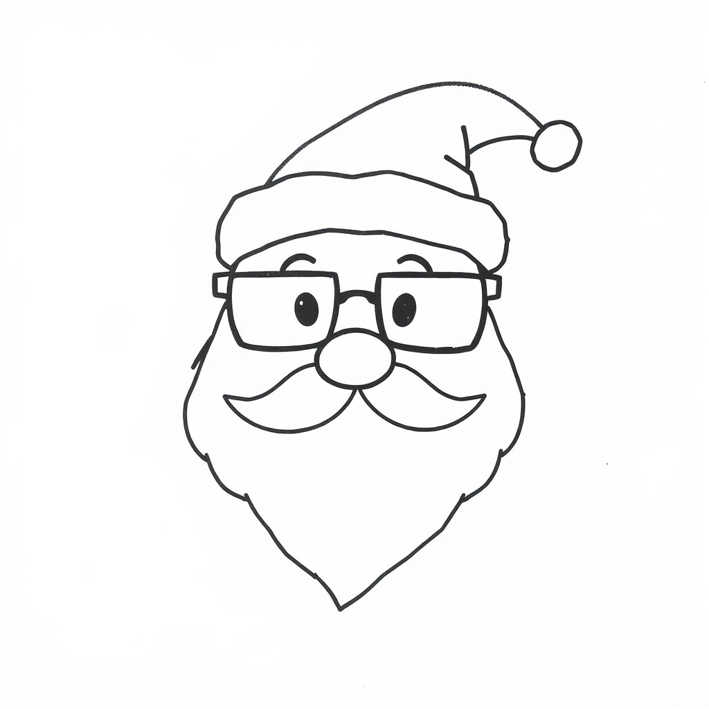 Santa's glasses on nose