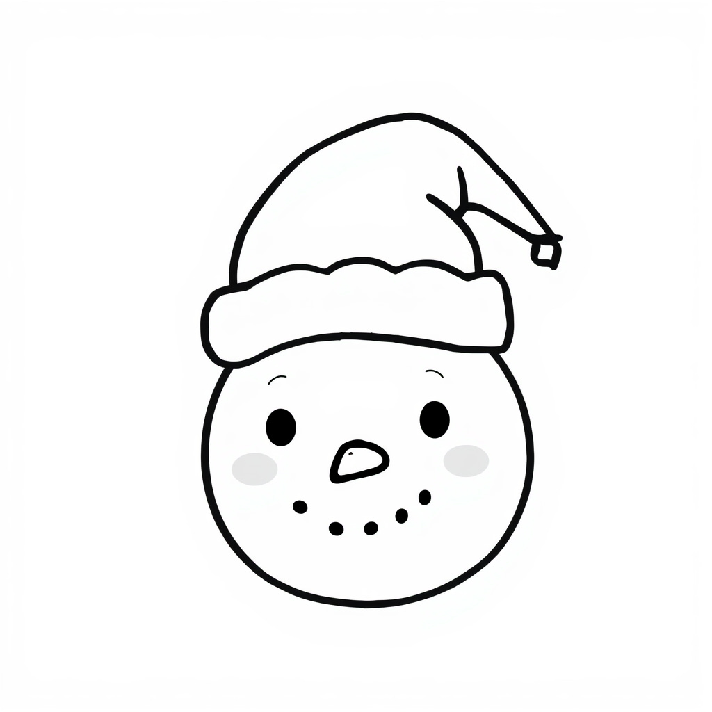 Santa's hat on a snowman