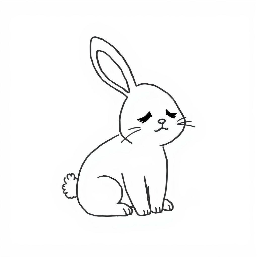 Bunny feeling sad