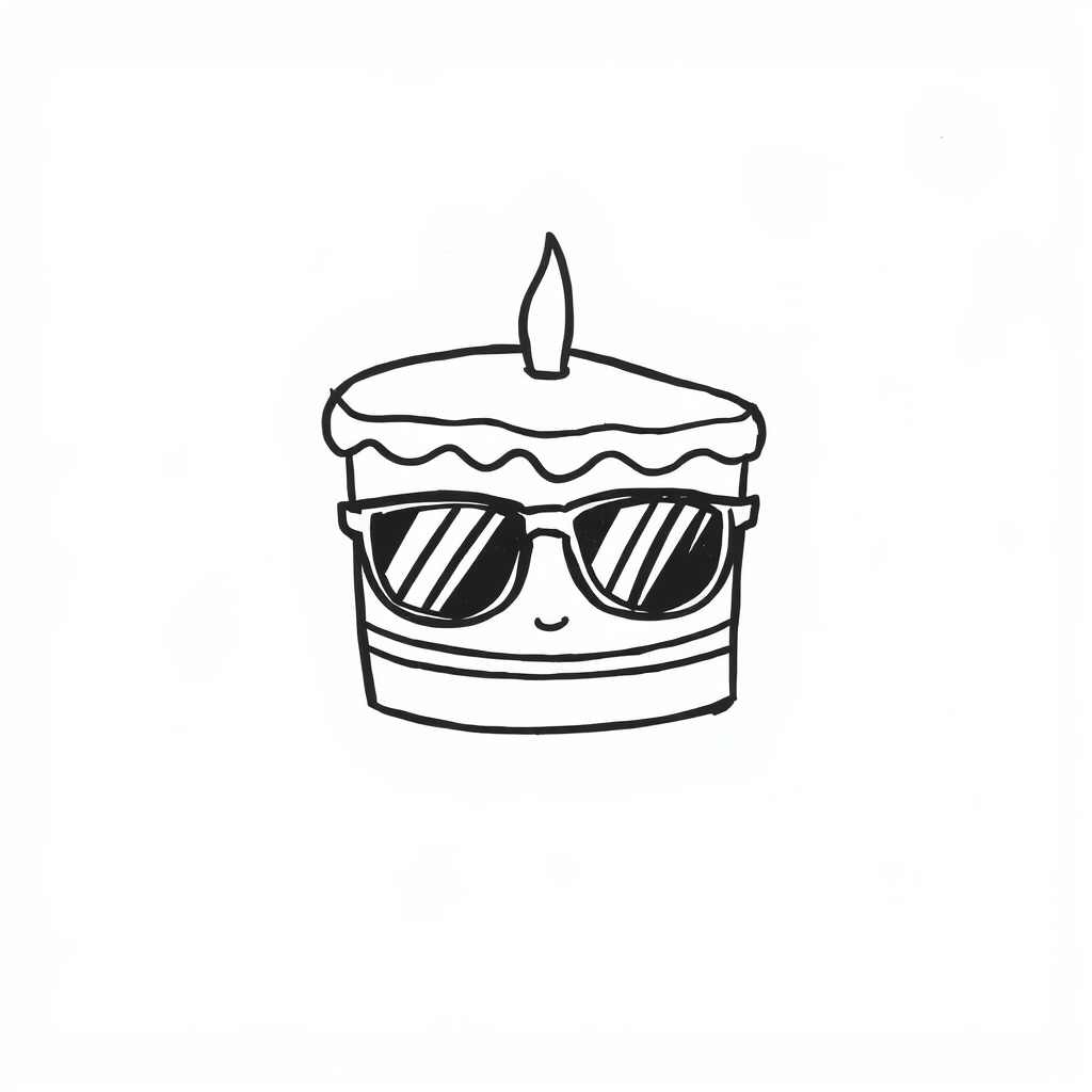 Cake with Sunglasses