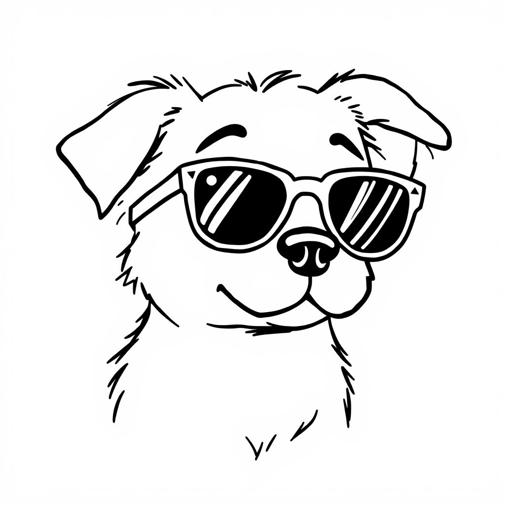 Dog wearing sunglasses