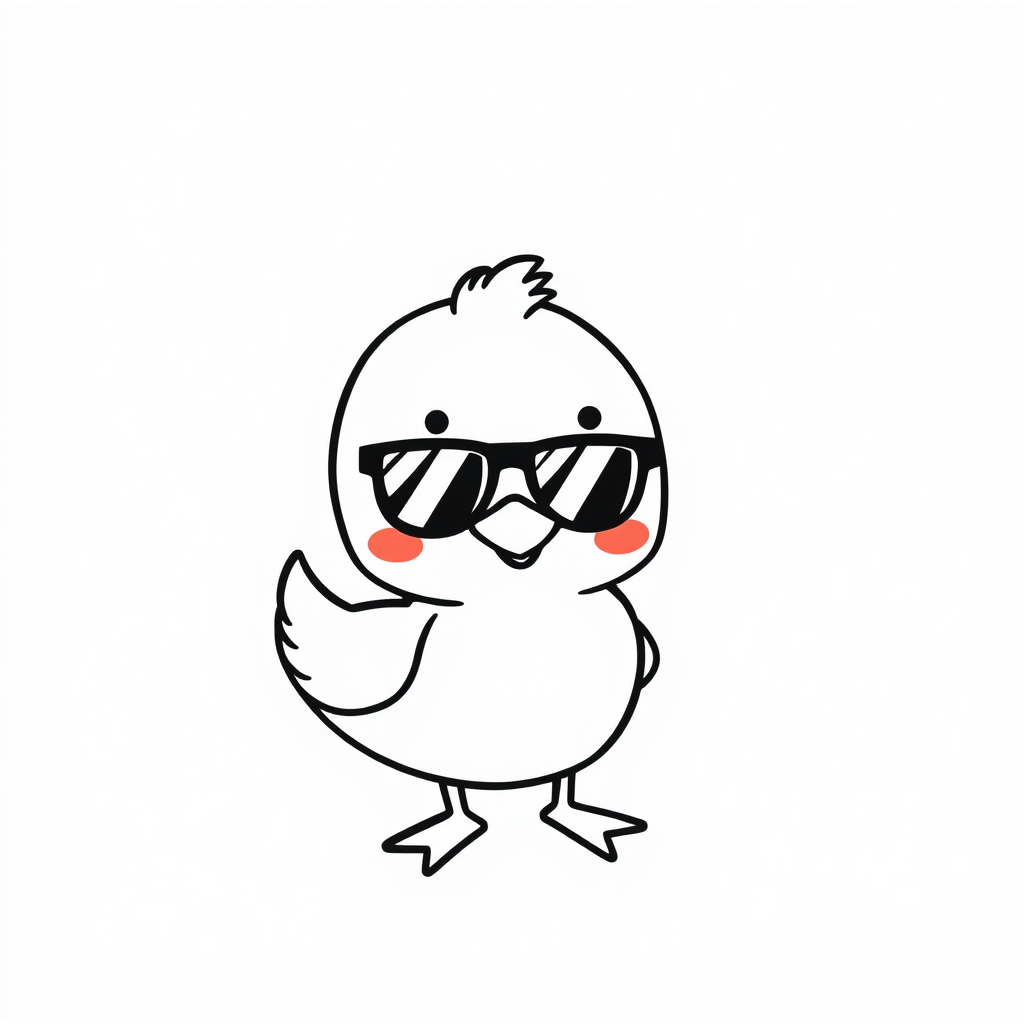 Duck with sunglasses