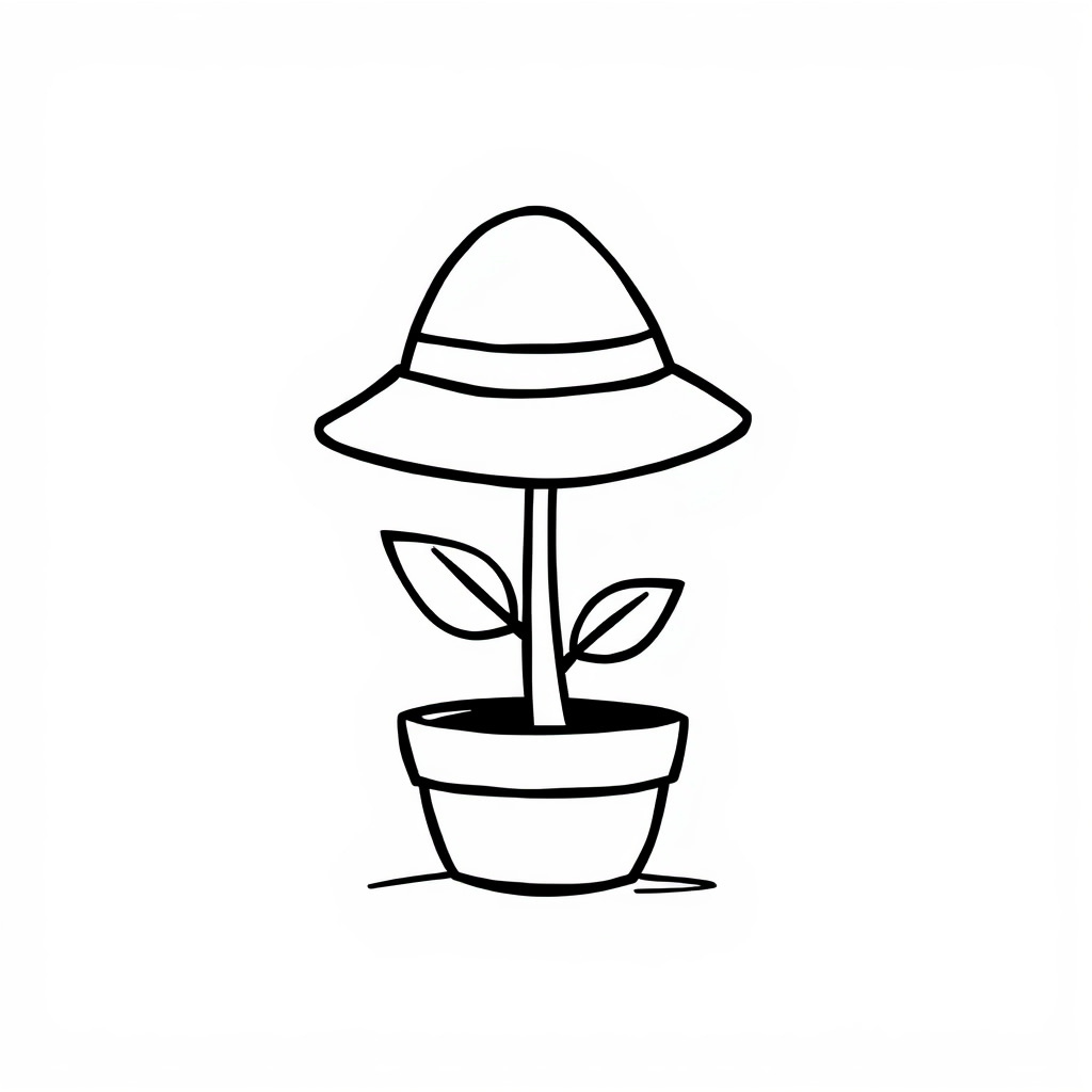 Plant with hat