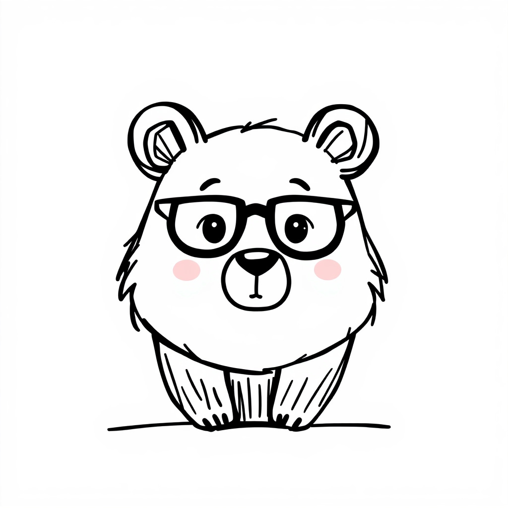 Bear in glasses