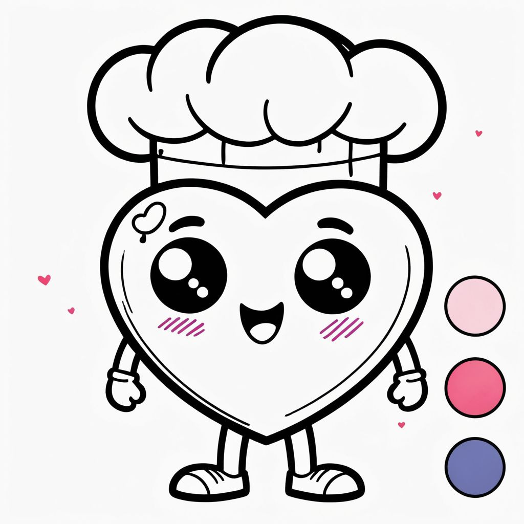 Colored Heart as a Chef