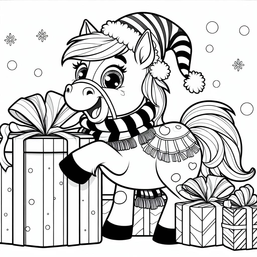 Original Festive horse wrapping gifts