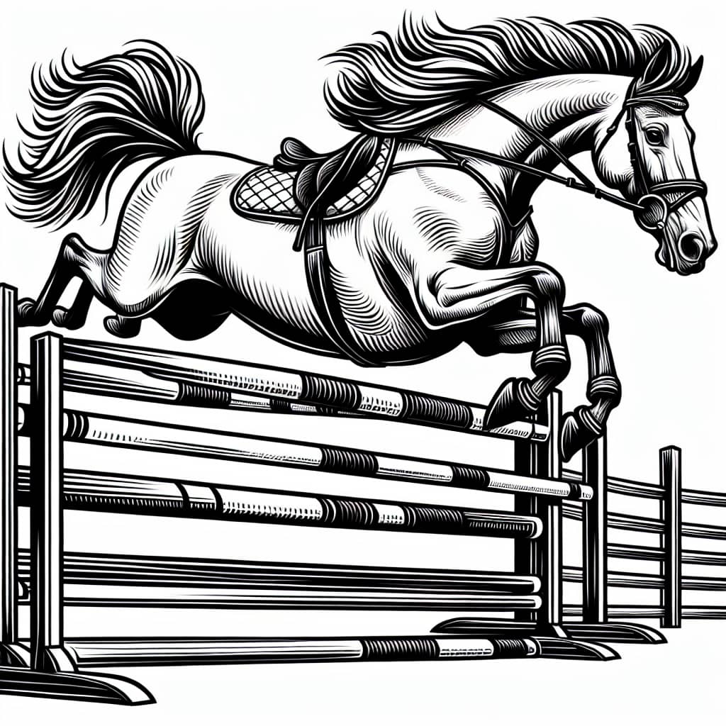 Original Horse Jumping Racing Hurdle