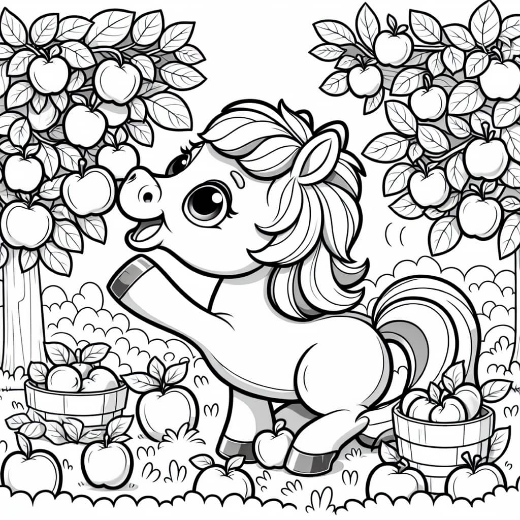 Original Horse apple-picking