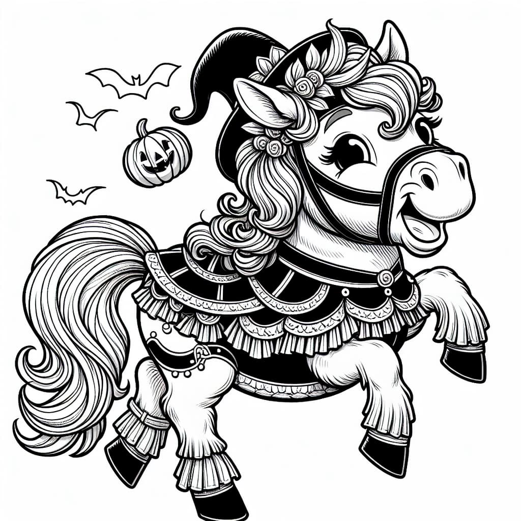 Original Horse wearing Halloween costume