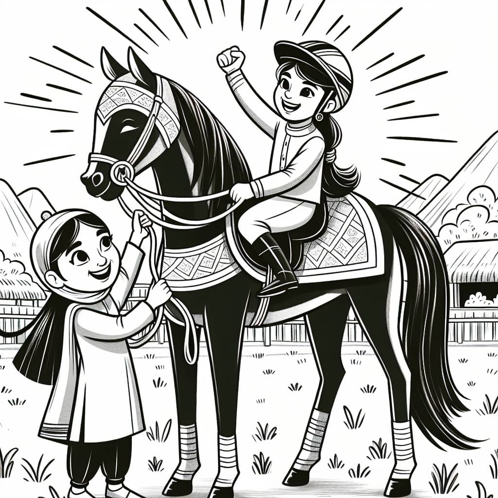Original Saddling Up Racehorse.