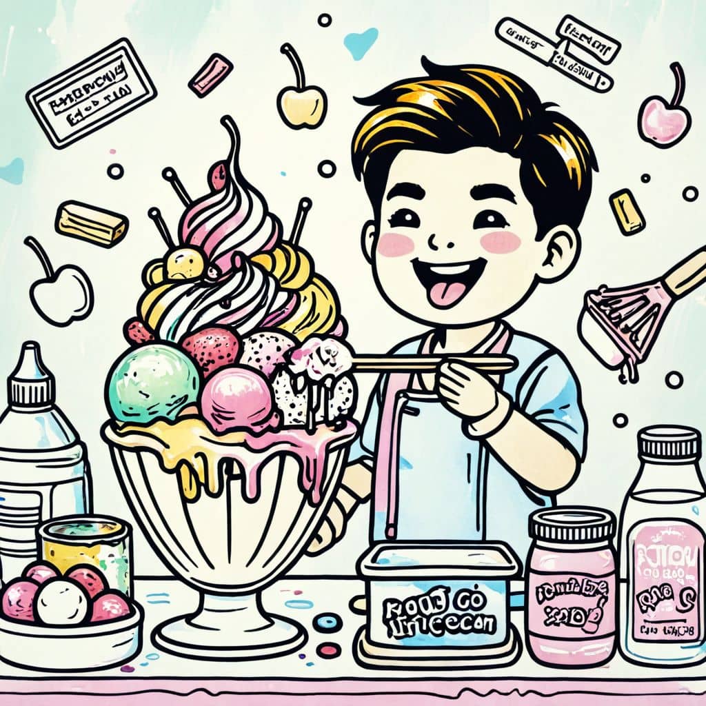 Colored Preparing Sundae Masterpiece