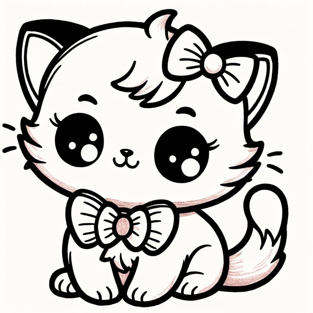 Colored Kitten with a bow tie