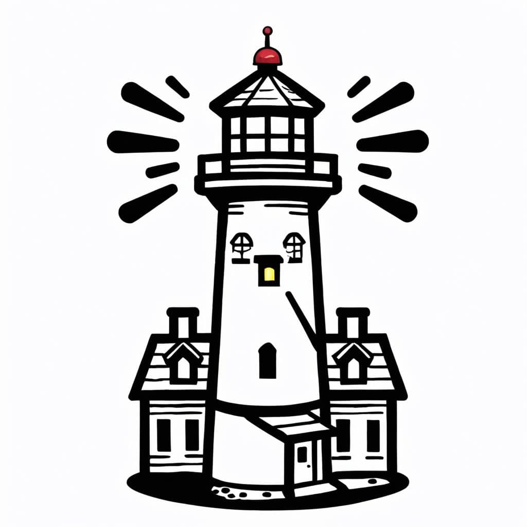 Colored Portland Head Light