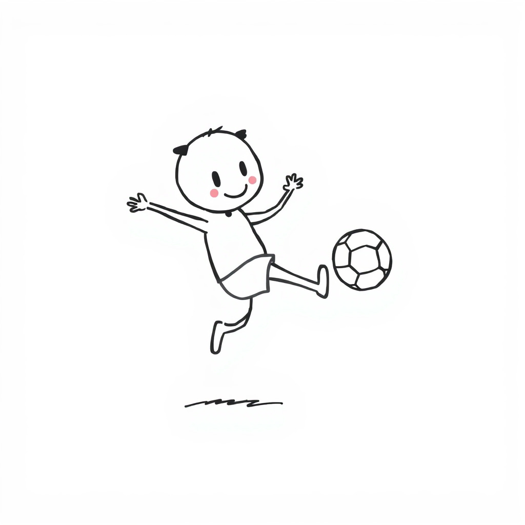 Kicking a ball mid-air