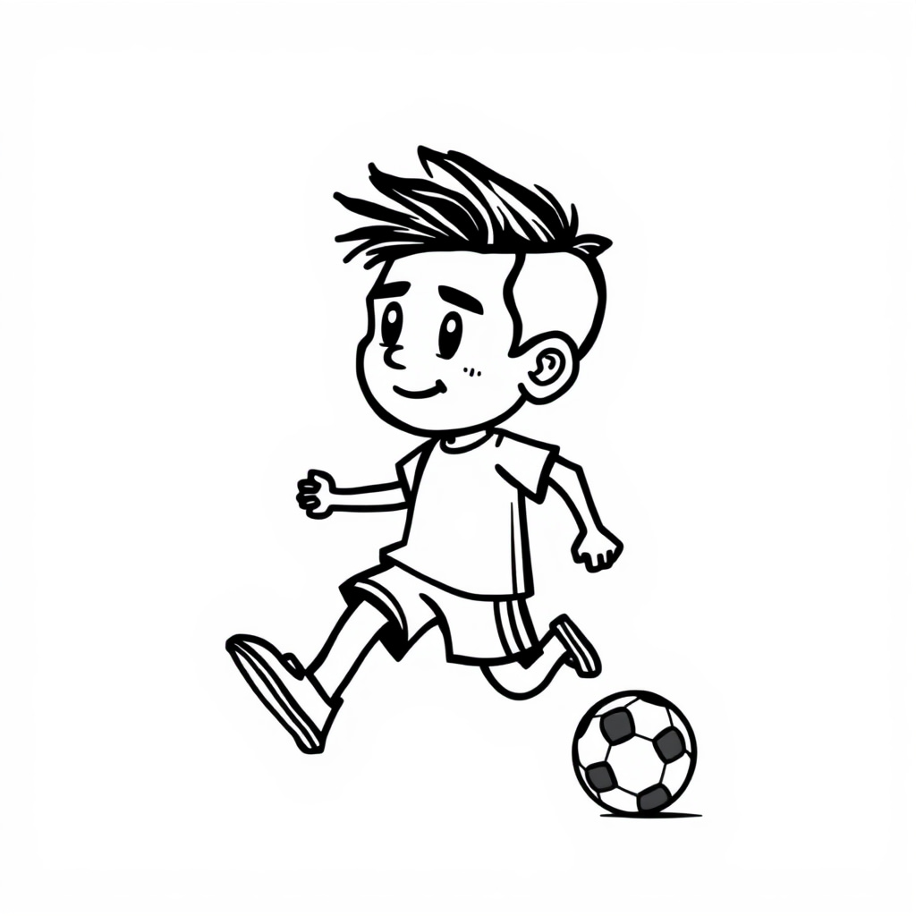 Messi jogging with a soccer ball