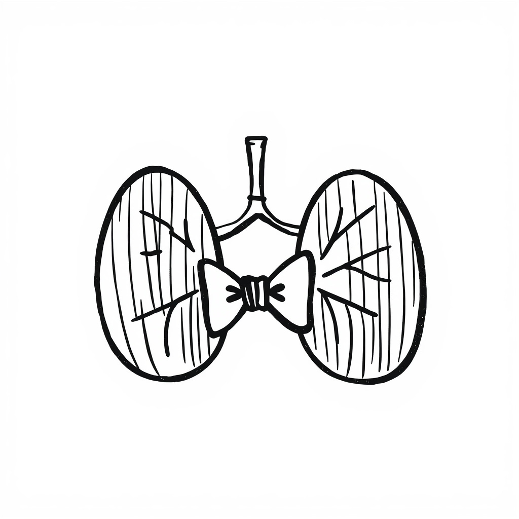 Lungs with a bow tie