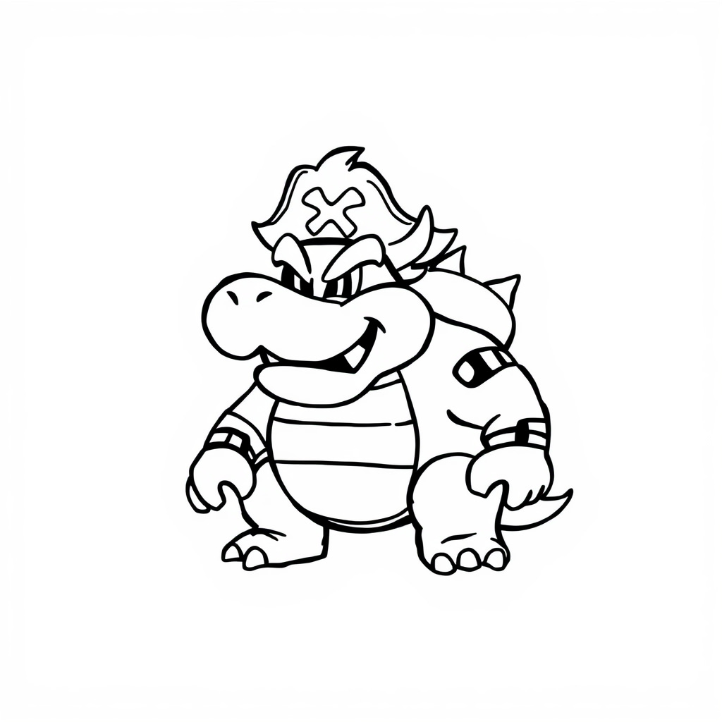 Bowser with a pirate hat