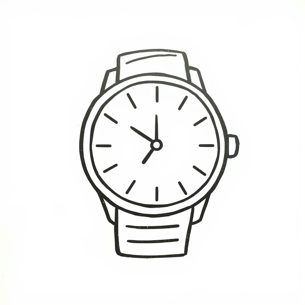 Wristwatch showing 12:00