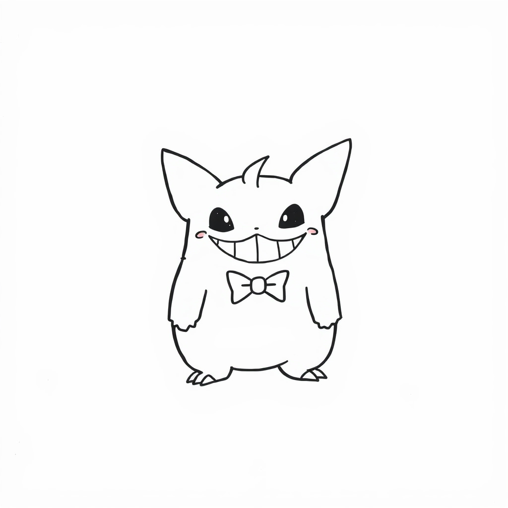 Gengar donning a bow tie