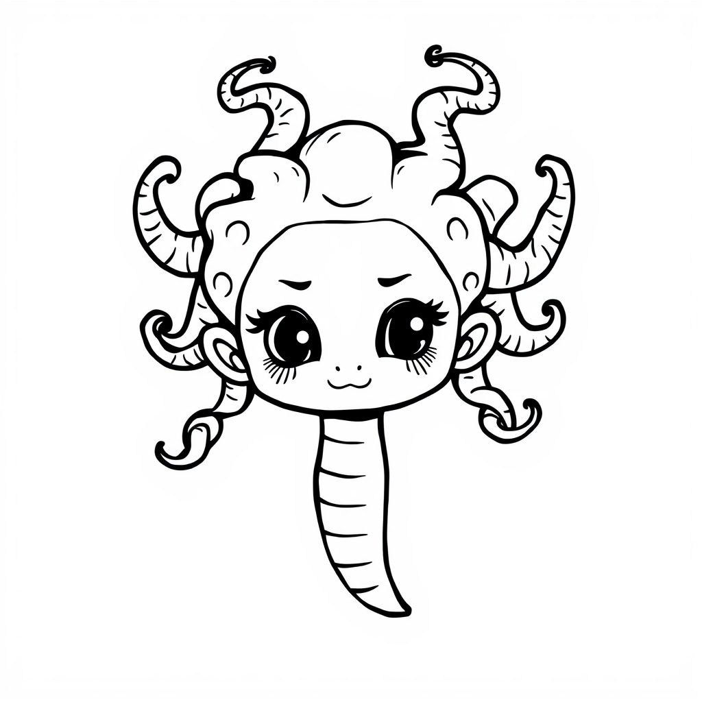 Medusa in pigtails