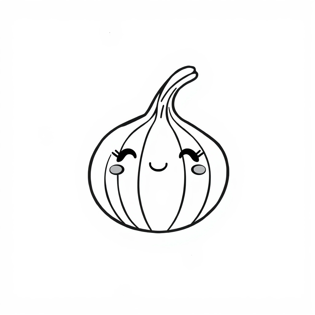 Onion with hoop earrings