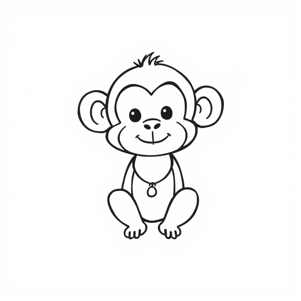 Monkey with a necklace