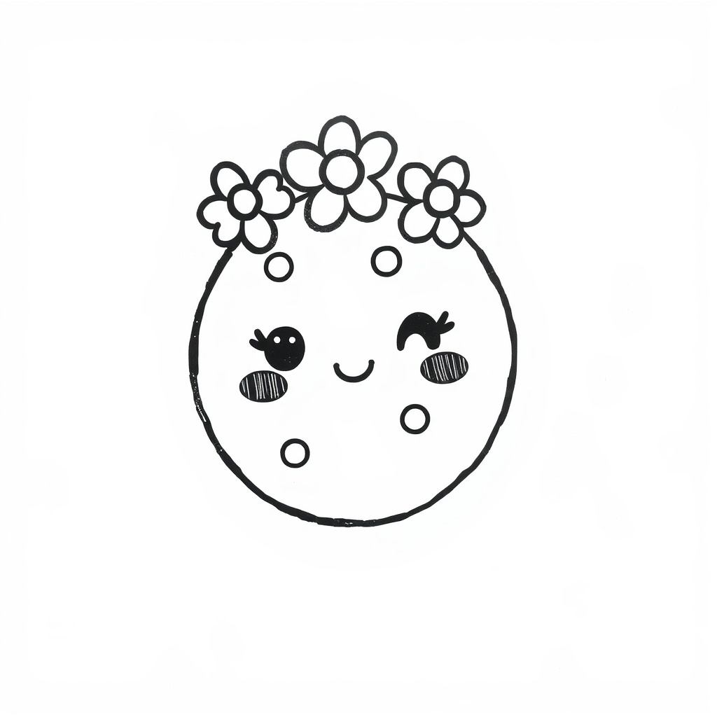 Cookie with a flower crown