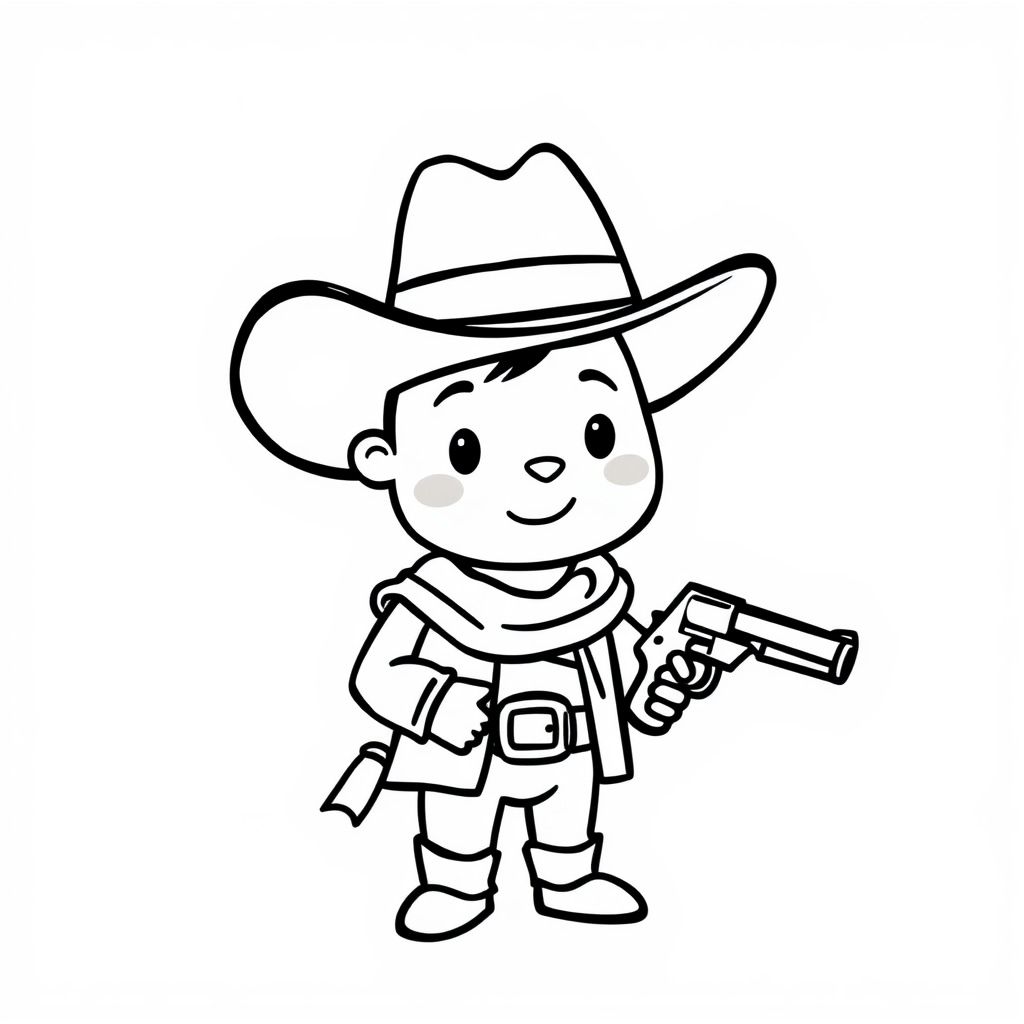 Cowboy holding a revolver