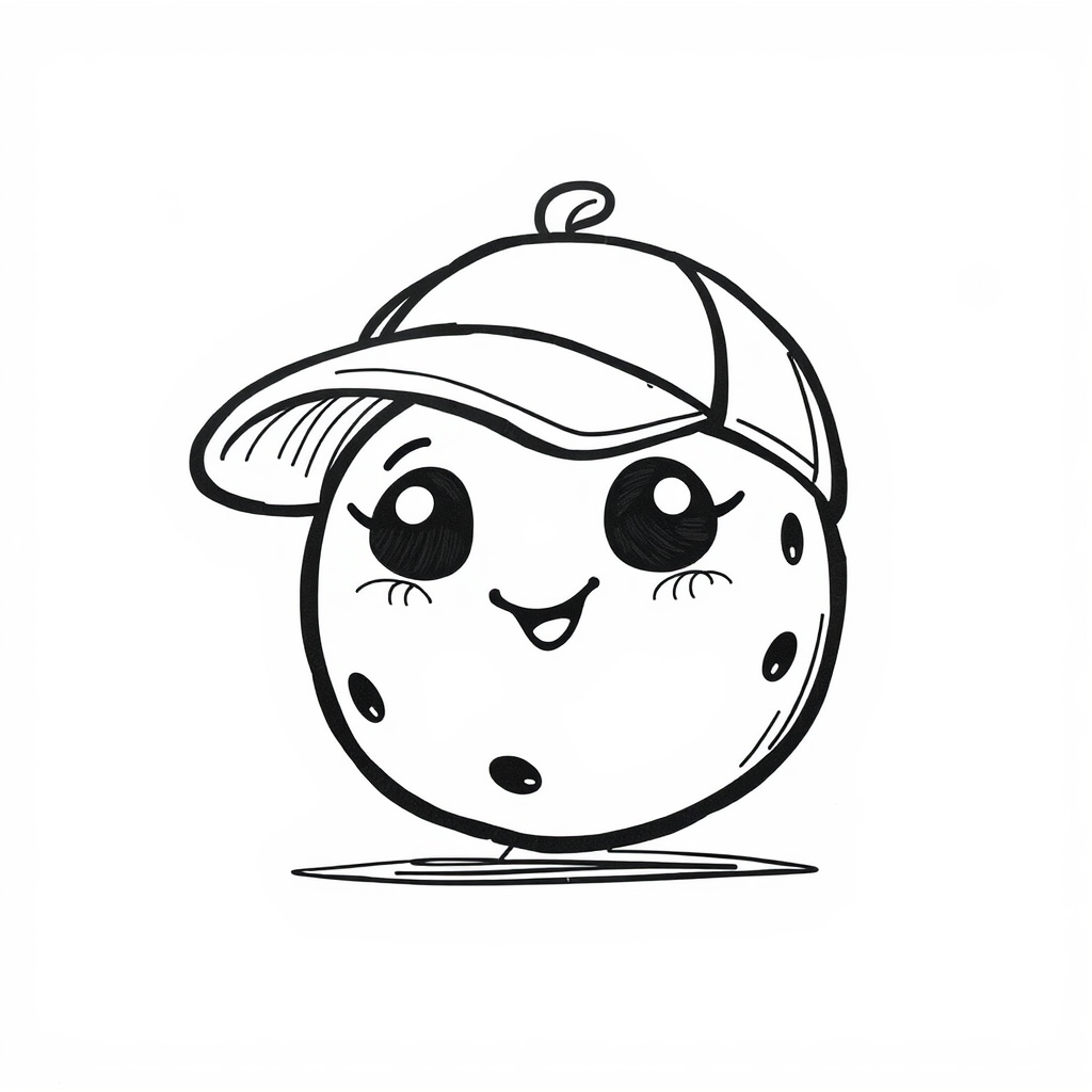 Blueberry wearing a baseball cap