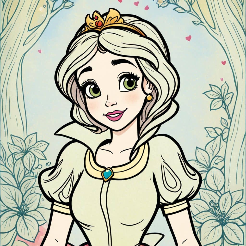 Colored Snow White - smiling