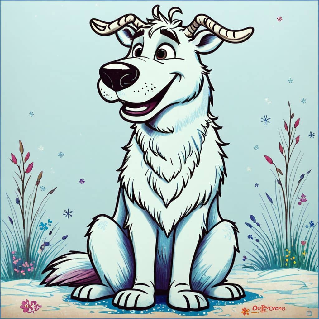 Colored Sven - sitting contentedly