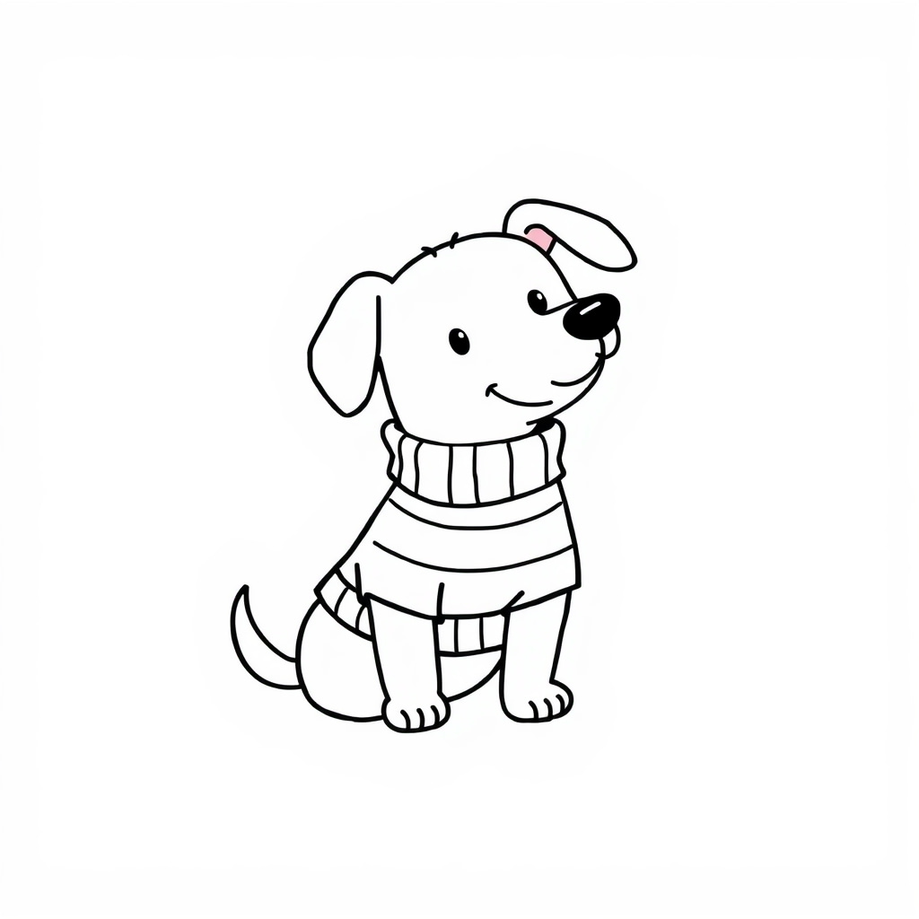 Dog in a sweater