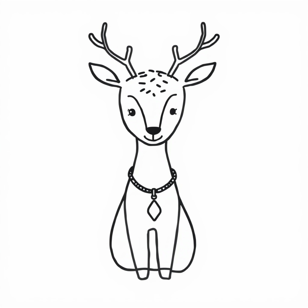 Deer with a necklace