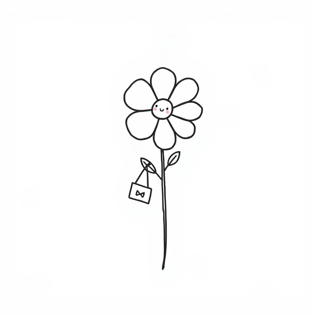 Flower with a tiny handbag