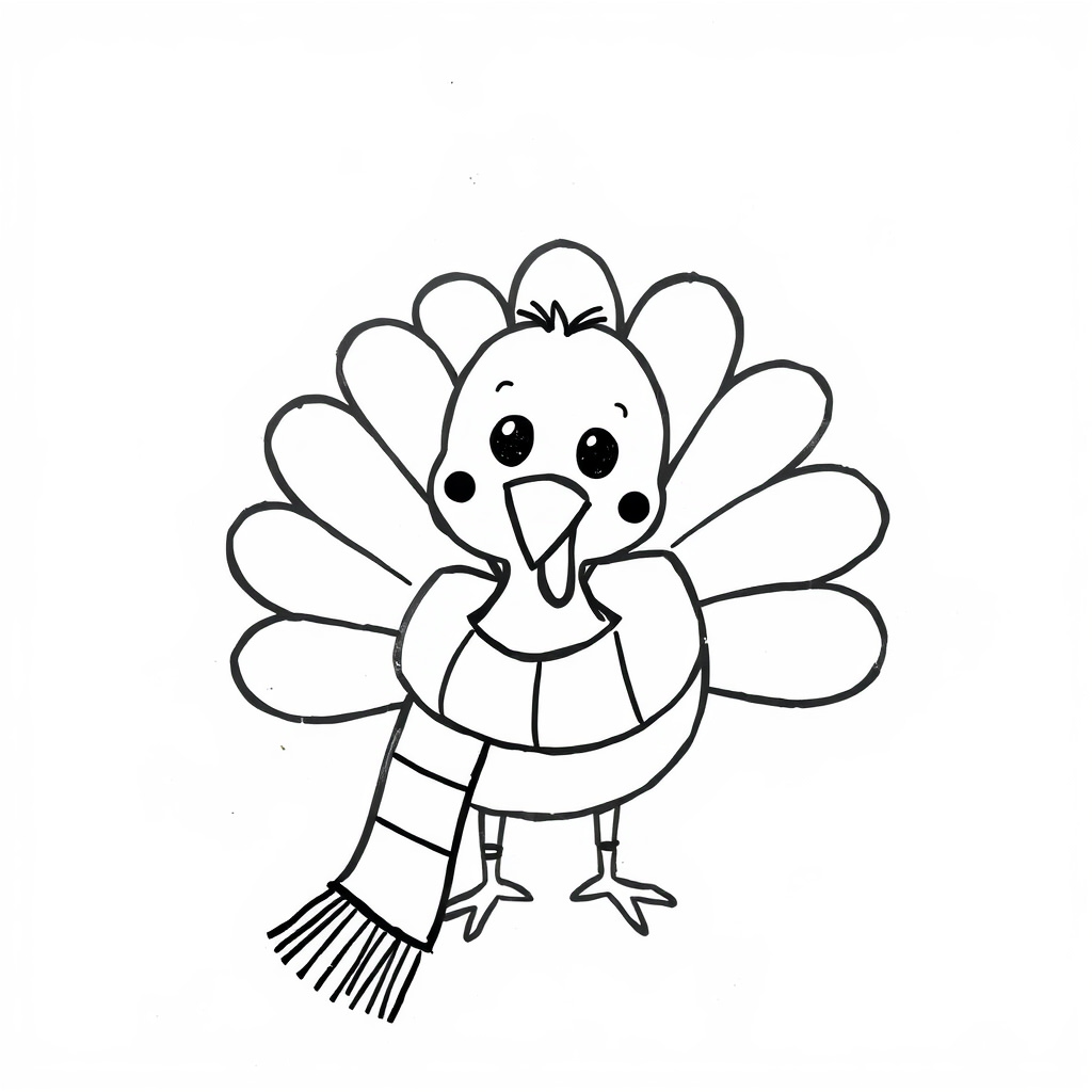 Turkey in a winter scarf