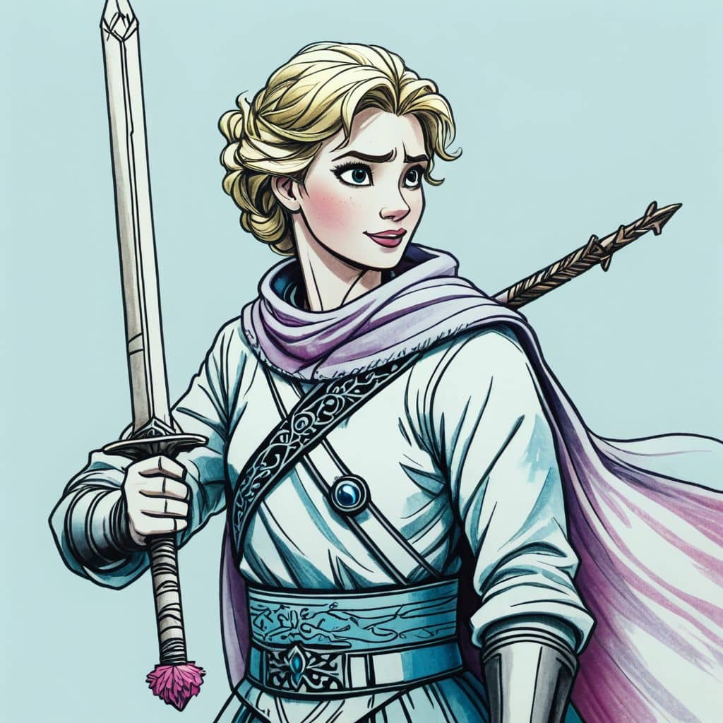 Colored Hans - holding sword