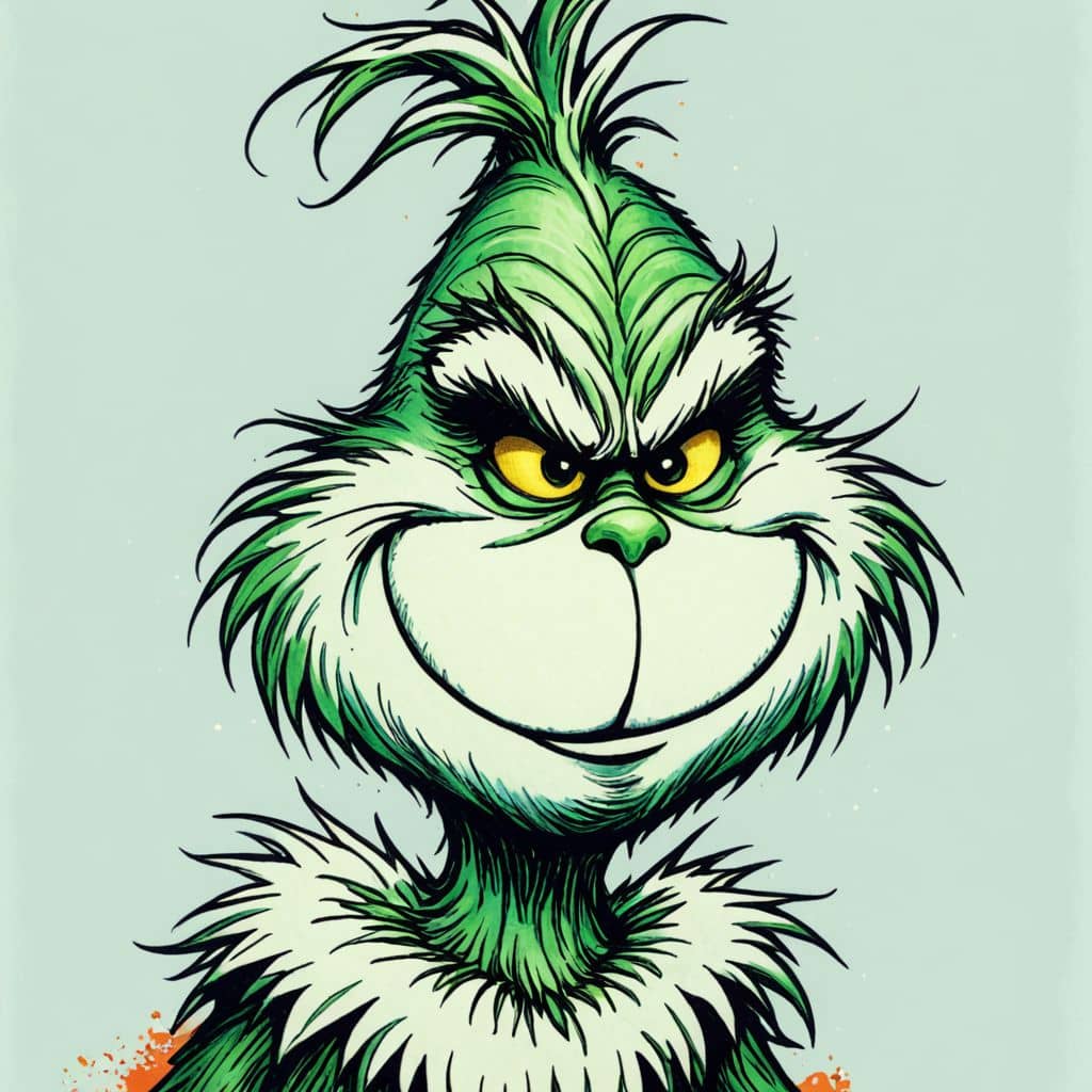 Colored Grinch - the cartoon character from The Grinch movie