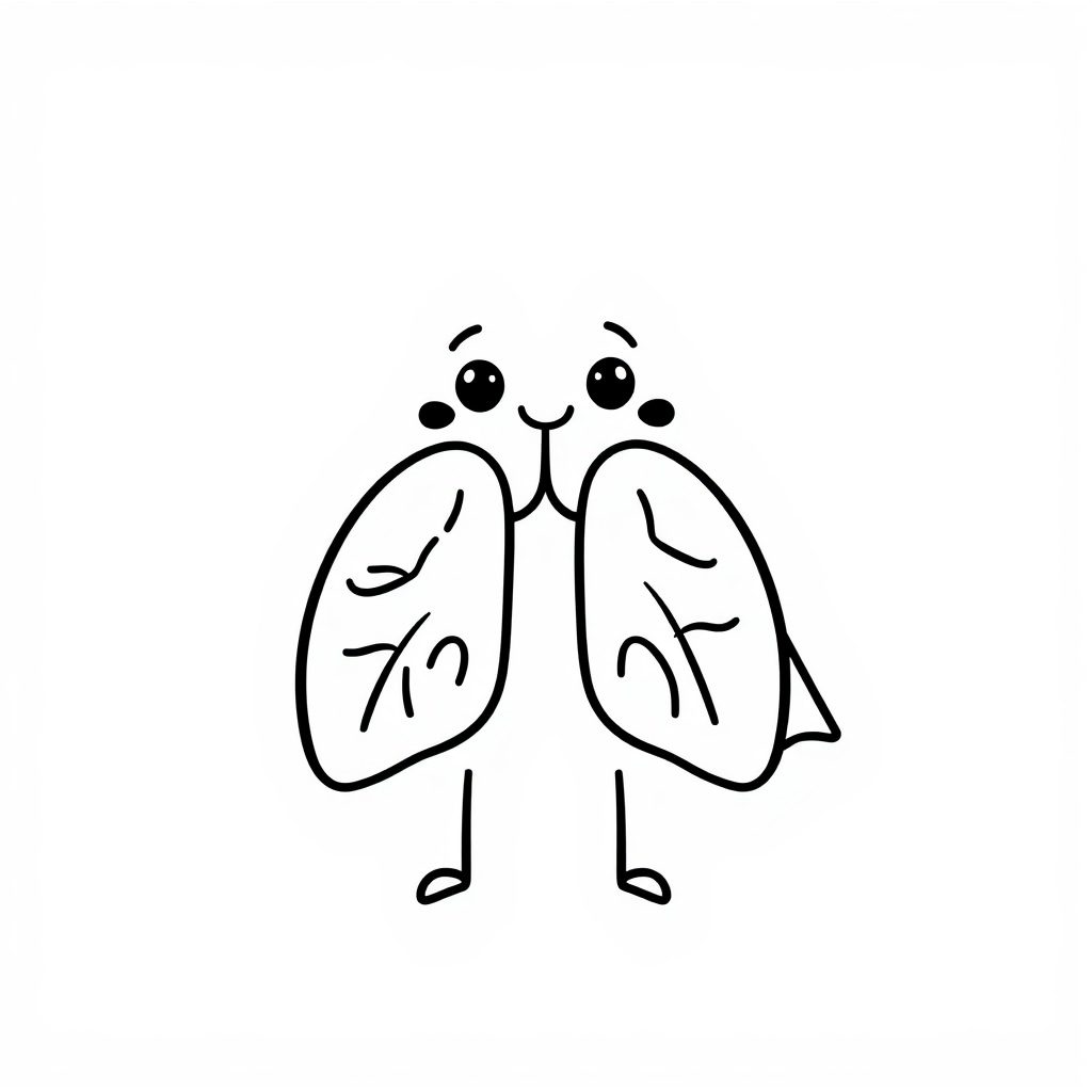 Lungs with a cape.